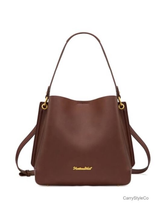 Handbags - Medium Hobo Shoulder Bag PU Leather 3 Compartment Crossbody Purse